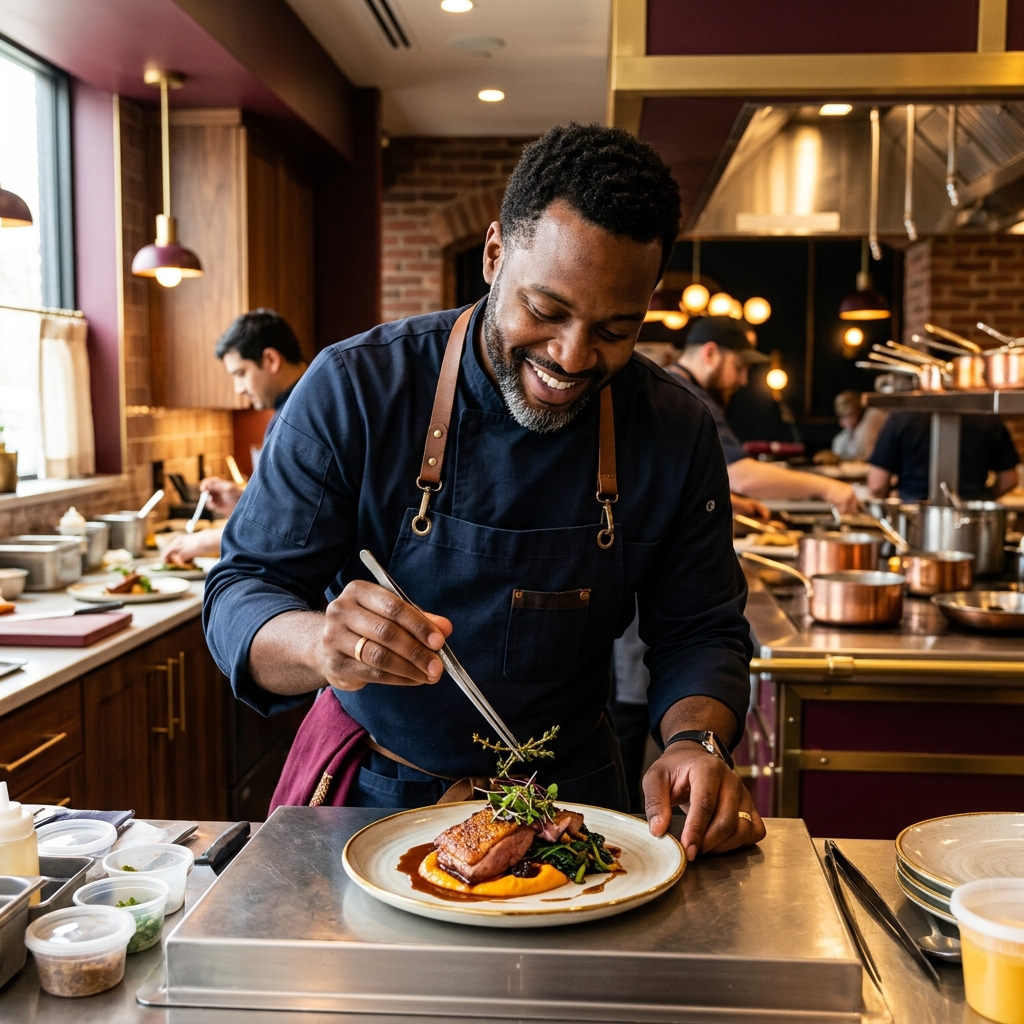 Chef preparing food