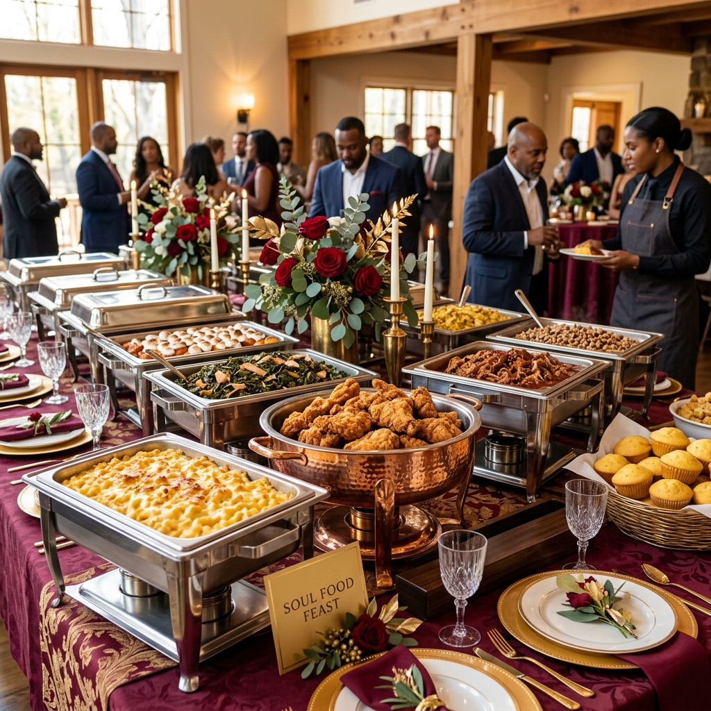 Holiday gathering food display